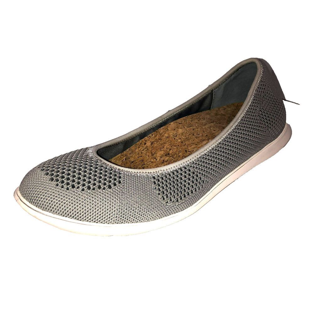 REVITALIGN Inca Womens US 10 Supportive Gray Ballet Flats Breathable Shoes